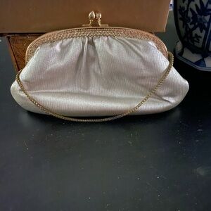 Silver Clutch/chain purse